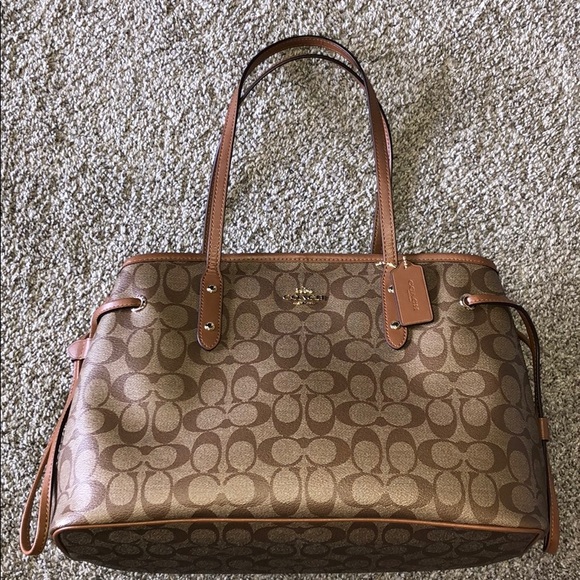 Coach Brown Drawstring Purse - Picture 2 of 7